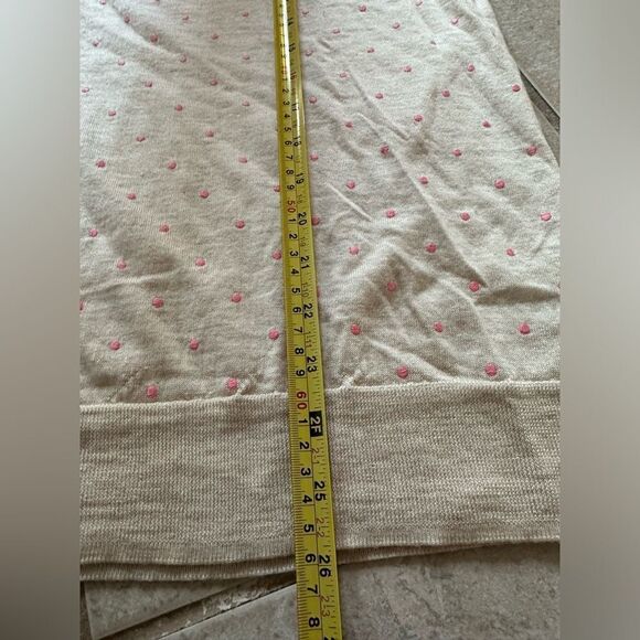 J. CREW Sweater Embroidered Polka Dots E2162 size XL 100% merino wool pullover - Picture 9 of 9